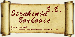 Strahinja Borković vizit kartica